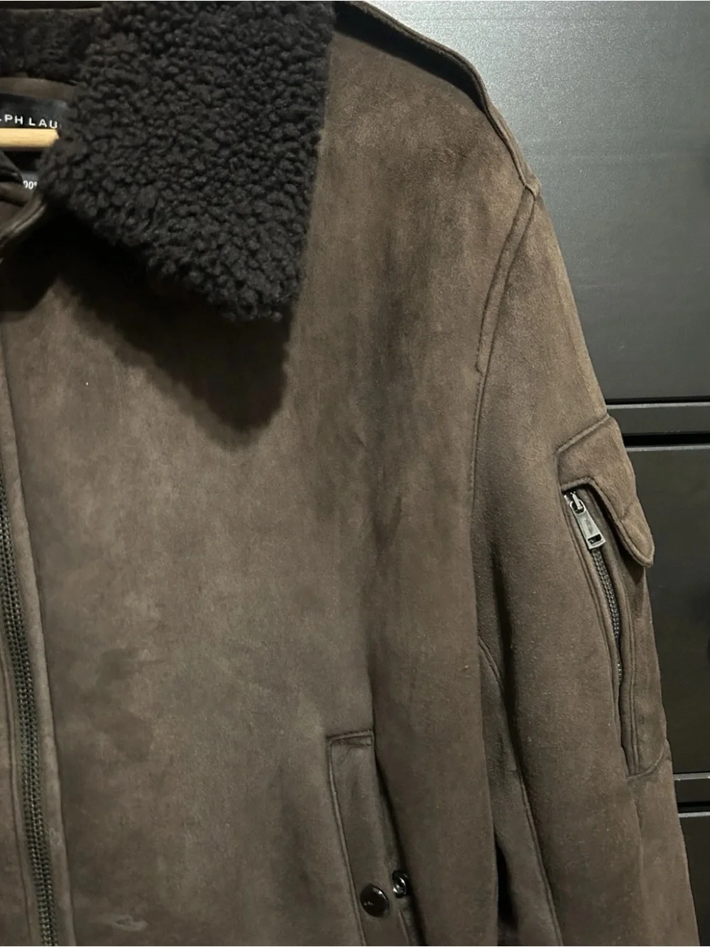 Ralph Lauren Suede shearing Leather Jacket size M
